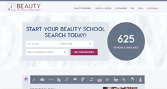 Desktop Screenshot of beautyschoolsdirectory.com