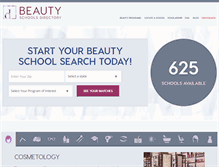 Tablet Screenshot of beautyschoolsdirectory.com